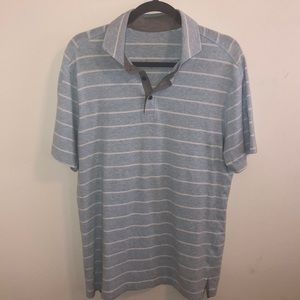 Lululemon Athletica Polo Light Blue/White Sz Lg